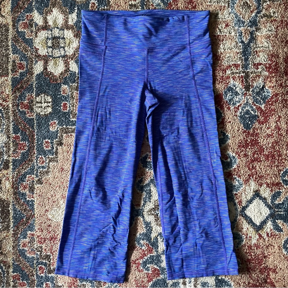 Athleta Energy Power Up Capri, Size Medium, Purple/Blue